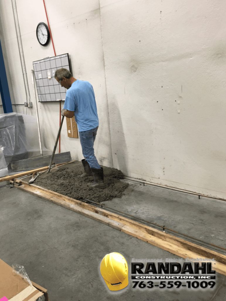 concrete machine equipment pad