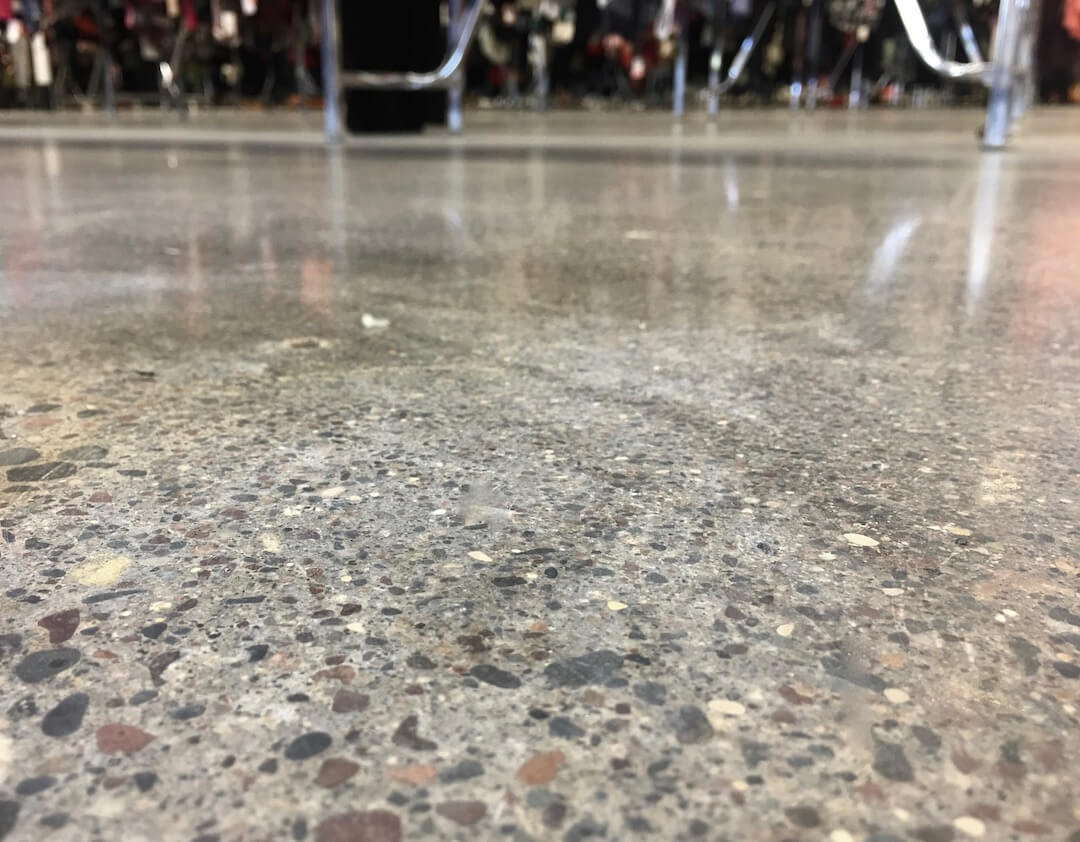 shiny retail flooring concrete