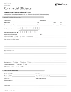 Commercial Efficiency Assessment Application