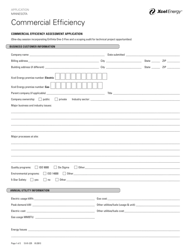 Commercial Efficiency Assessment Application