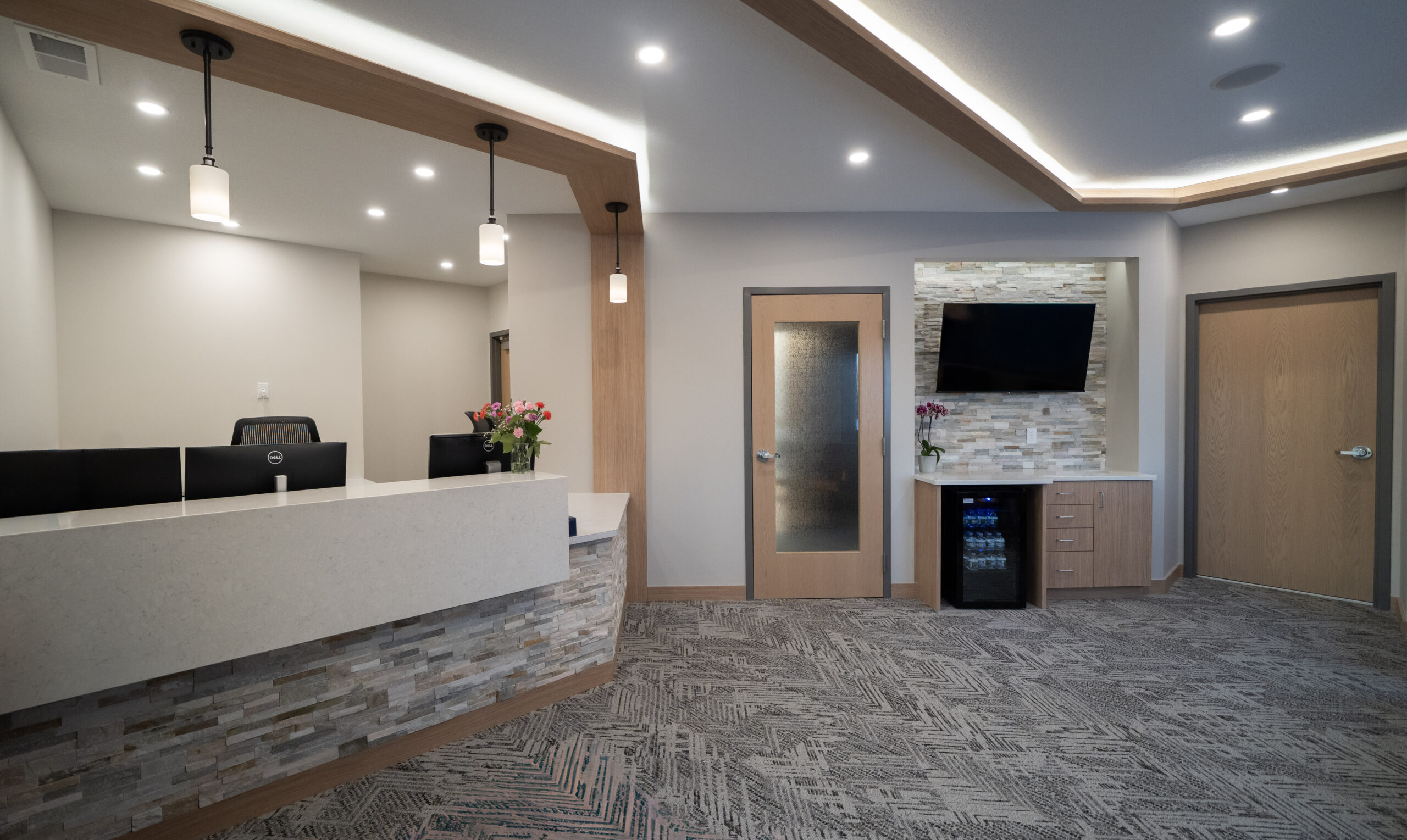 Southside Dental Center reception lobby remodel Monticello MN — Randahl Construction