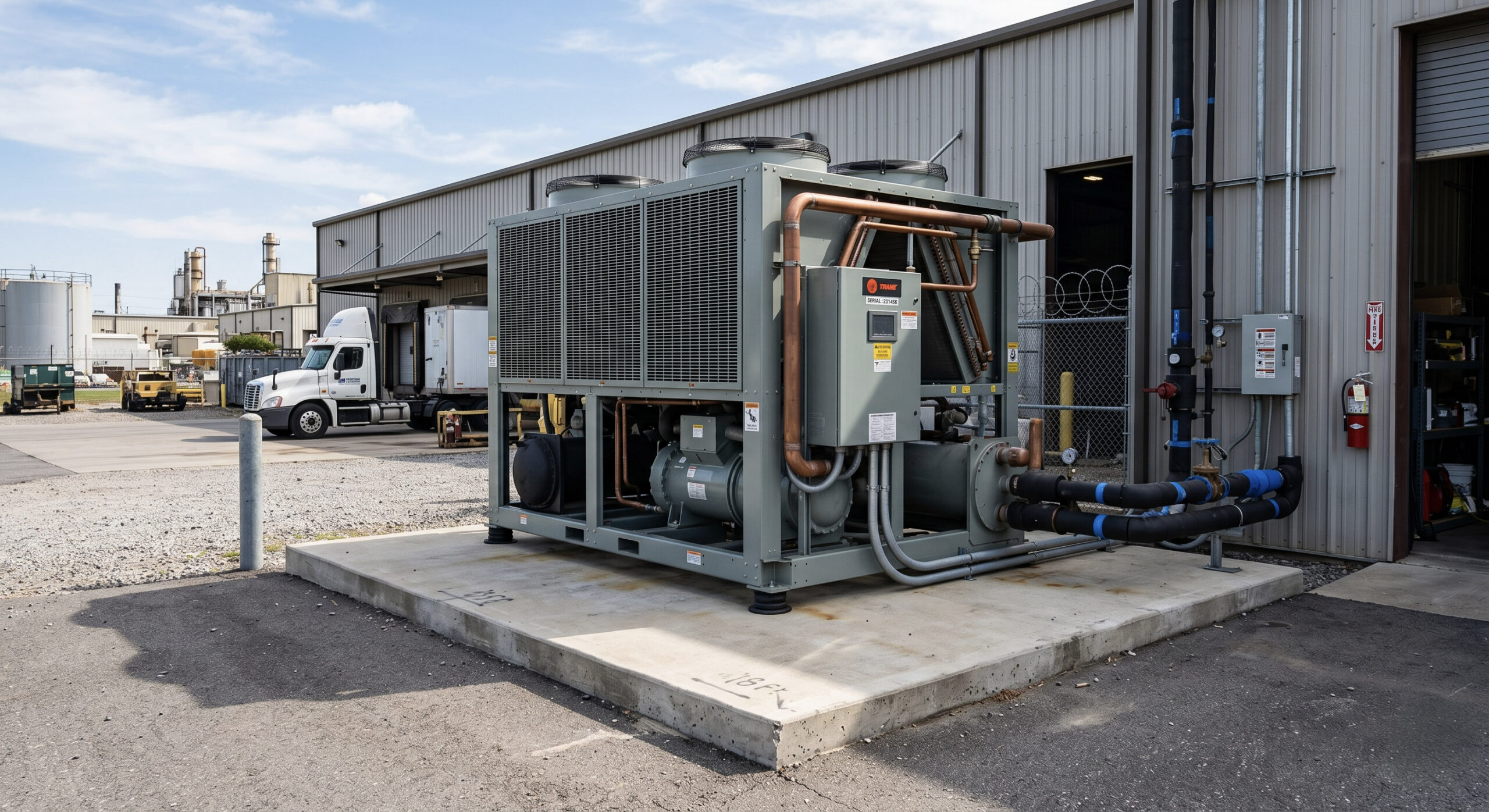 Commercial Concrete Chiller Pad Installation Minneapolis MN